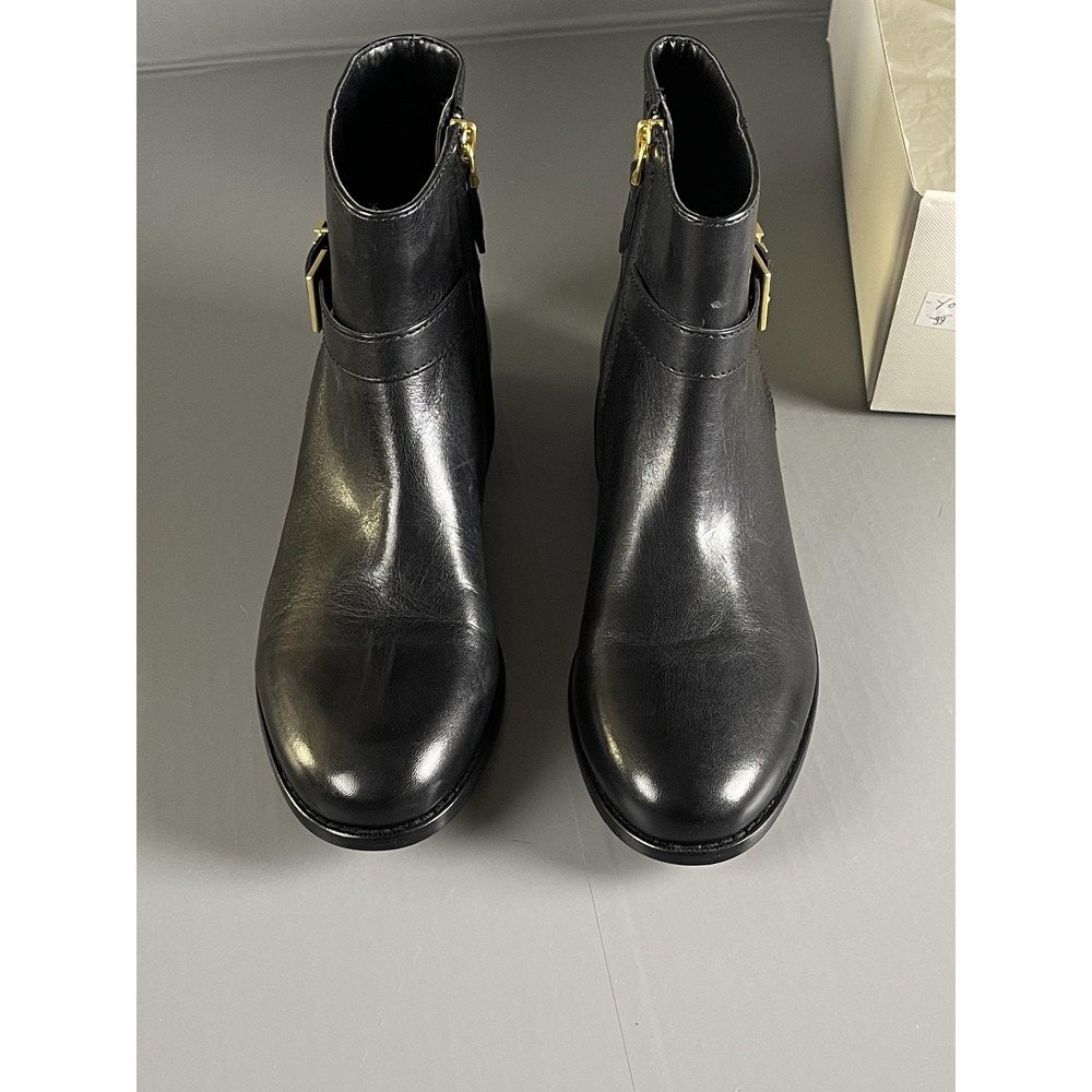 Lauren Ralph Lauren Boots Womens Size 6 Black Brooke Leather Ankle Booties - Picture 2 of 10